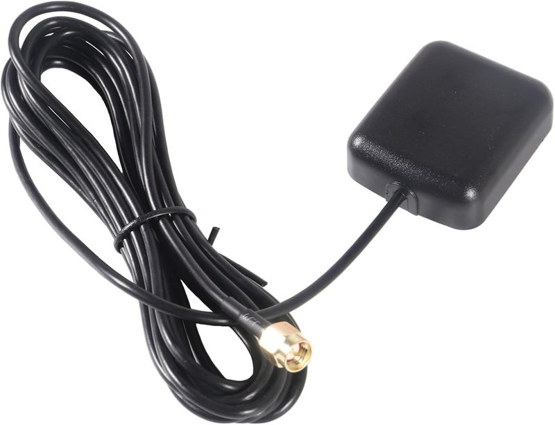 AEDIKO GPS Navigation Antenna with SMA Male Connector Vehicle Waterproof Active GPS Antenna for Car Stereo Head Unit GPS Navigation System Module Truck Marine Boat GPS Tracker - Image 1